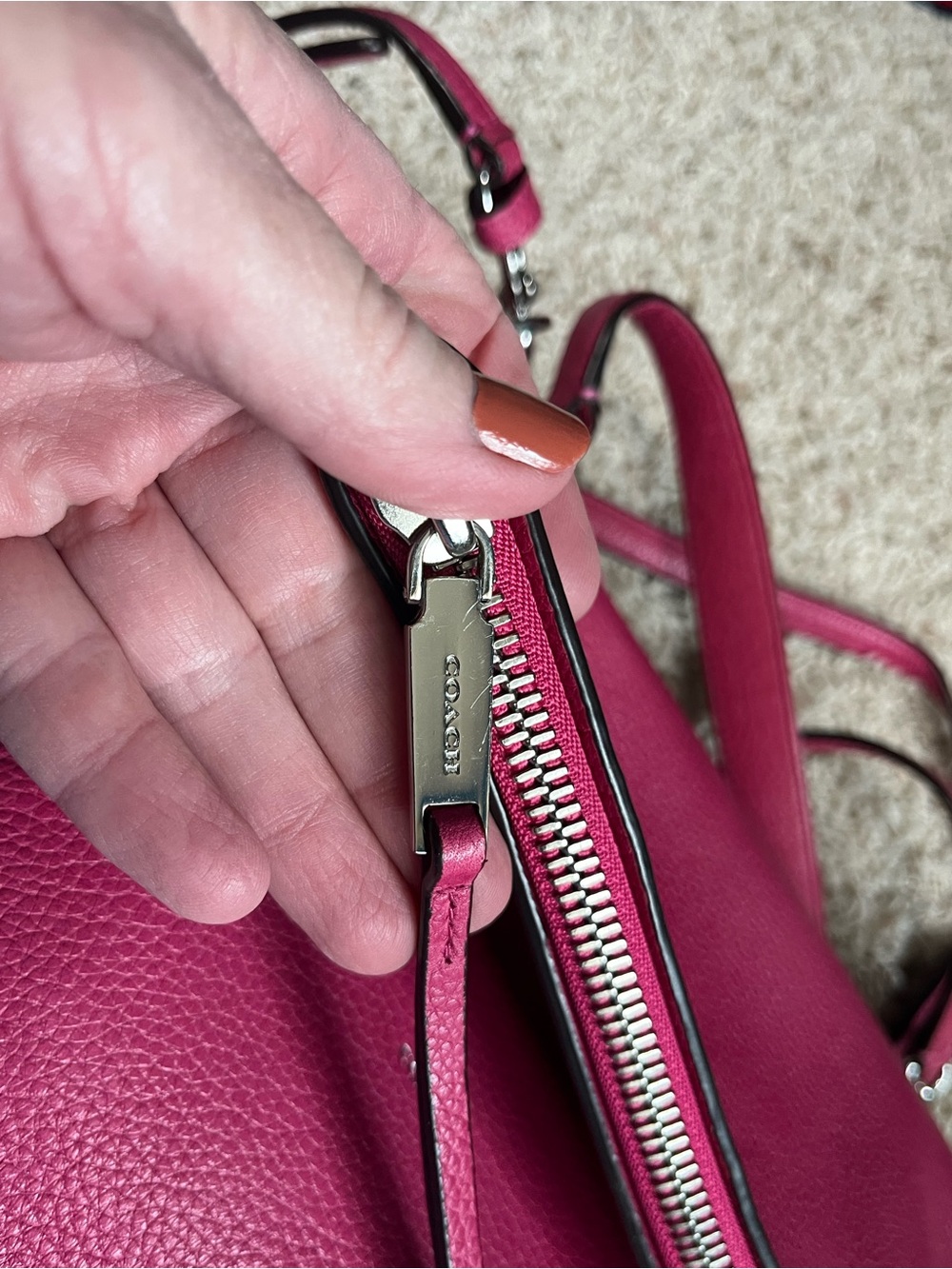Coach Pink Leather Crossbody Bag - Picture 9 of 13